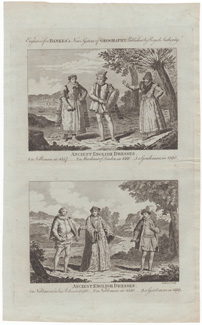 ANCIENT ENGLISH DRESSES 1. a Nobleman in 1557...2. a Merchant of London in 1588....3. a Gentleman in 1590  ANCIENT ENGLISH DRESSES 1. a Nobleman in his Robes in 1490...2. a Nobleman in 1550...a Gentleman in 1559